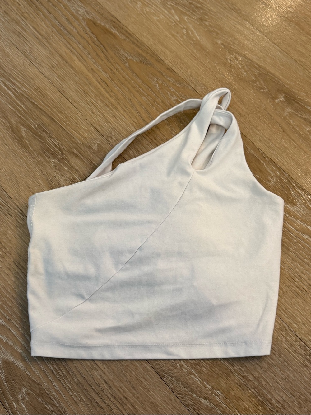 Beyond Yoga White Asymmetric One-Shoulder Crop Top